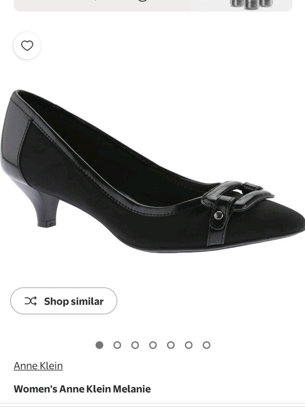 NIB Anne Klein Black Pointed Buckle Pumps - Picture 2 of 3